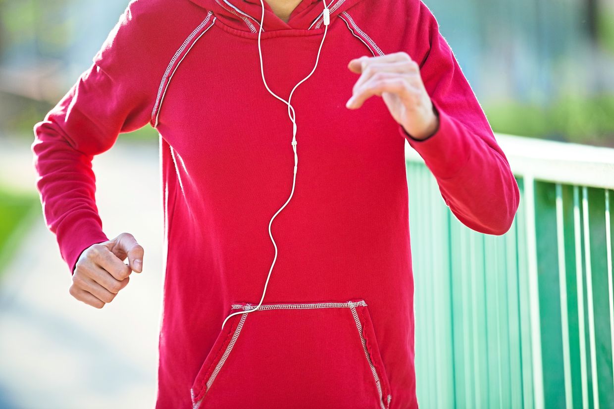 Many people exercise listening to songs to help them feel motivated.