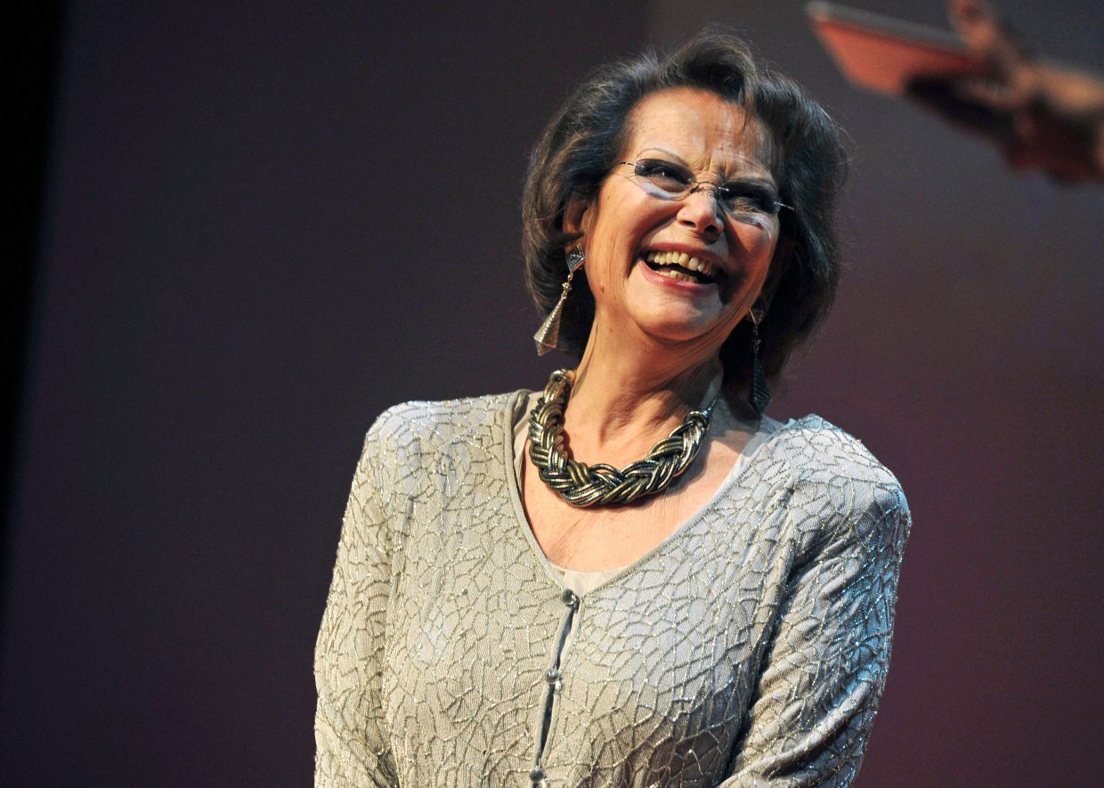 Claudia Cardinale appears at the Prix Lumieres awards ceremony in Paris on Jan 18, 2013. Photo: AP