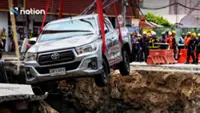 Authorities remove stranded truck from Bangkok's Vajira Hospital sinkhole, evacuation underway