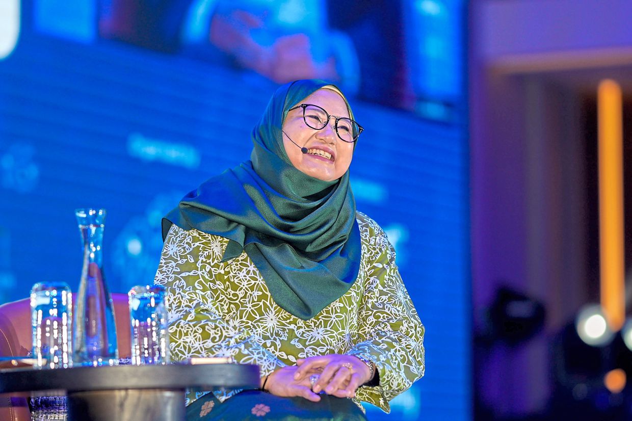 Siti Kamariah speaking at her panel session 'Age of Asia: Asian philanthropy leading the way'. Photo: Yayasan Hasanah