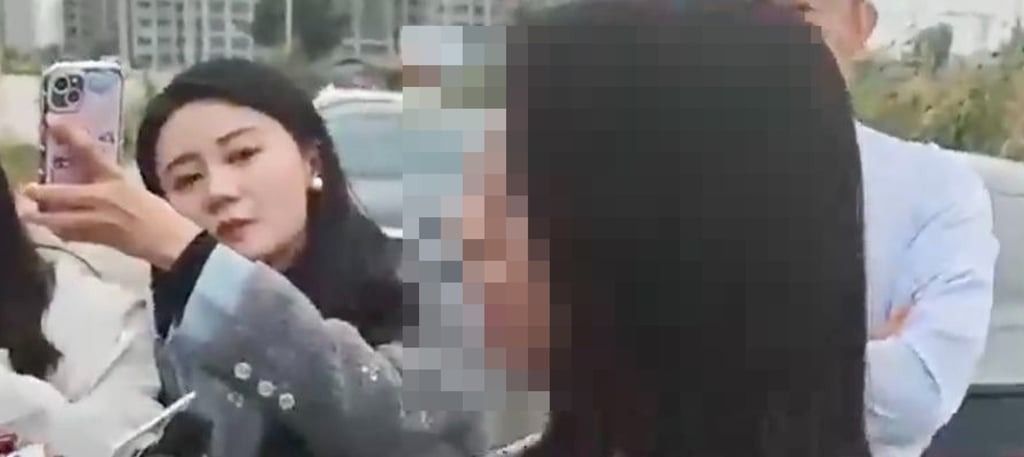 Cui Lili speaks to the media about her ordeal. She was raped by her boss in a hotel room. Photo: Handout