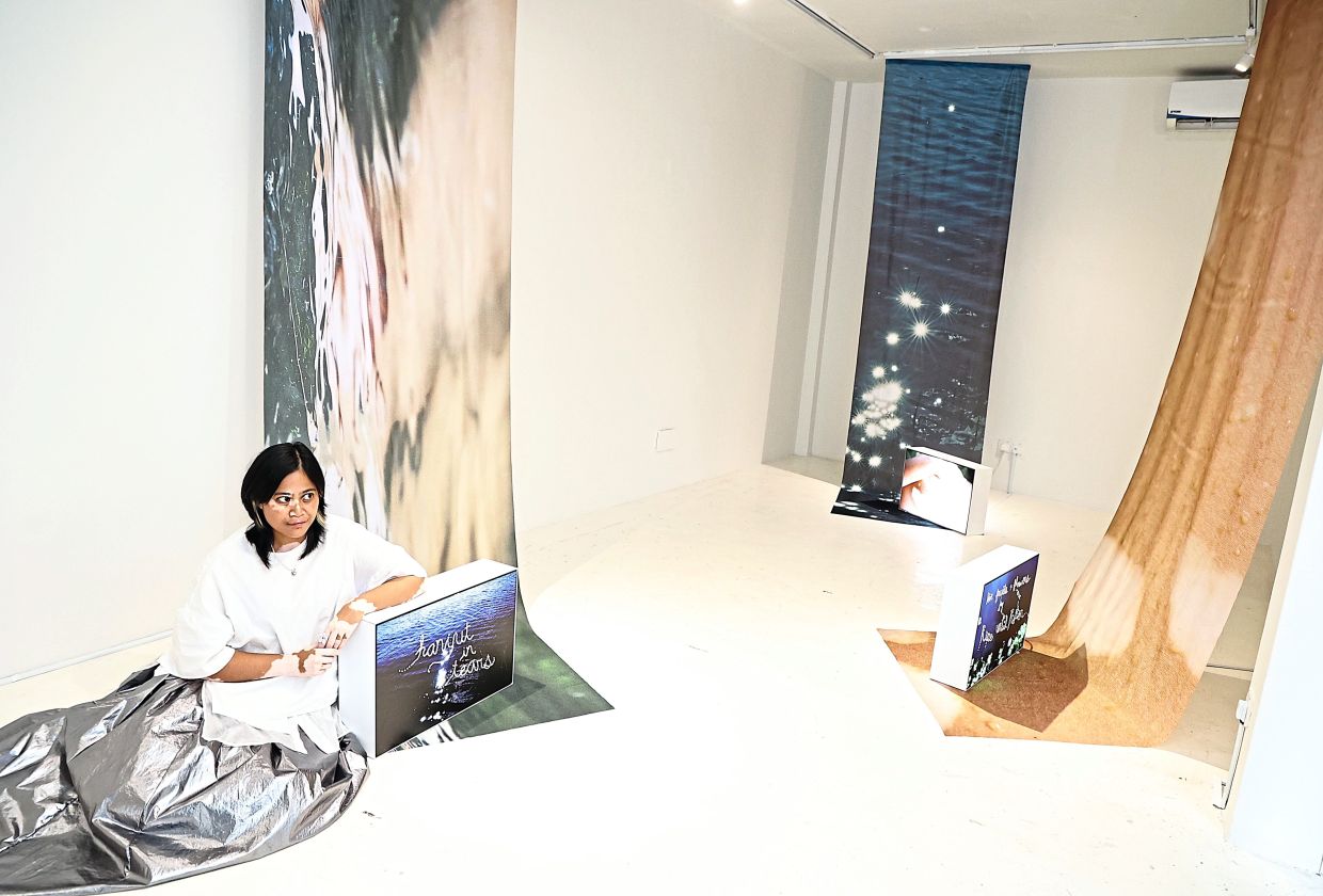 With the 'Air Mata Air' exhibition, Nadirah Zakariya creates a gentle space to pause and reflect. Photo: The Star/Azman Ghani