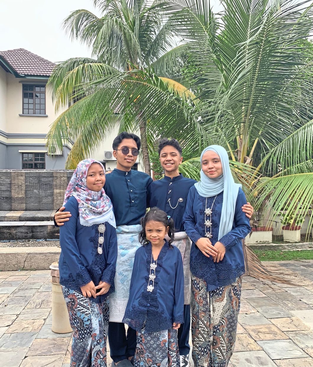 Lasting bond: Amira (far right) with her siblings.