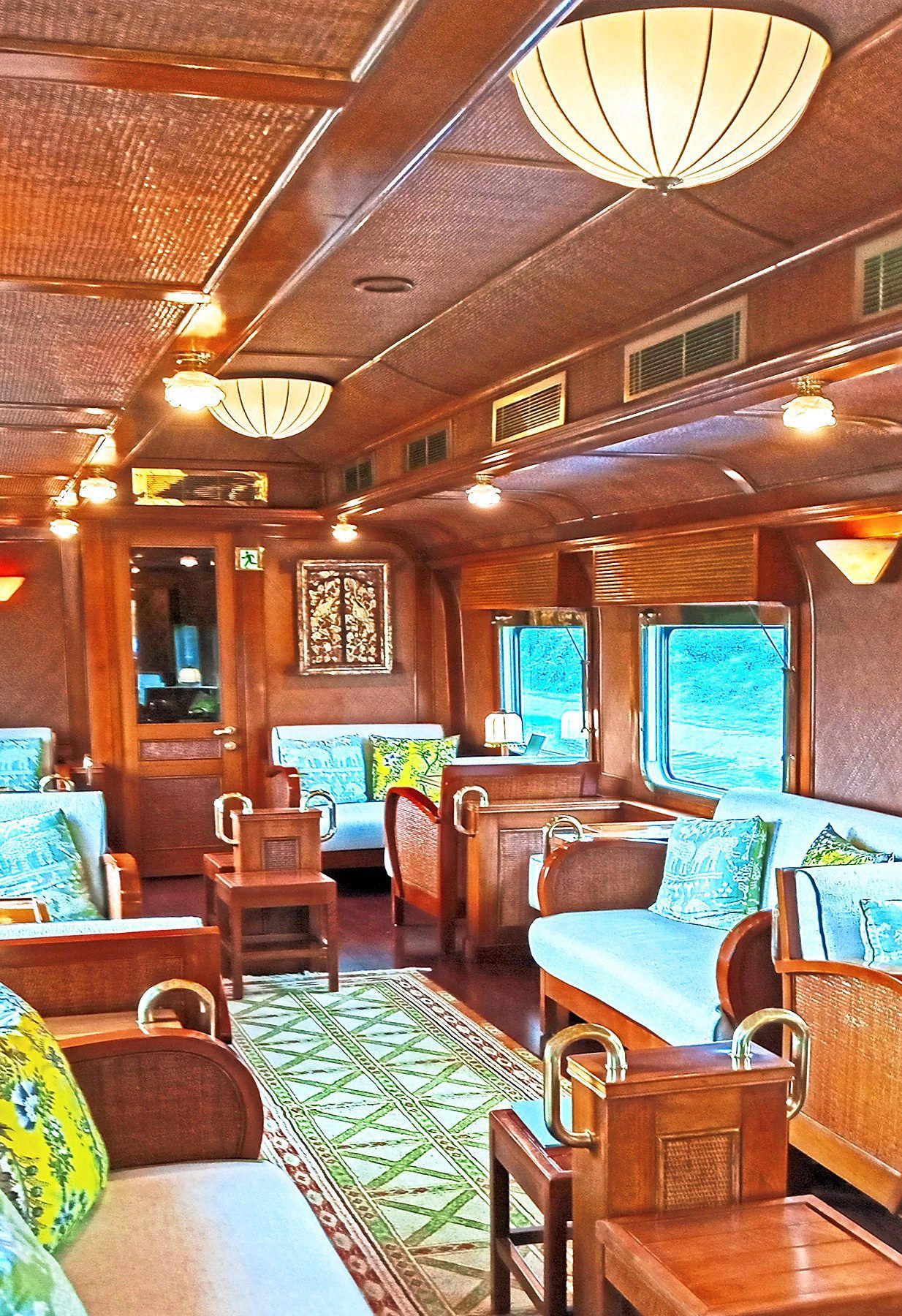 Passengers on the Eastern and Oriental Express travel in style in heritage carriages.