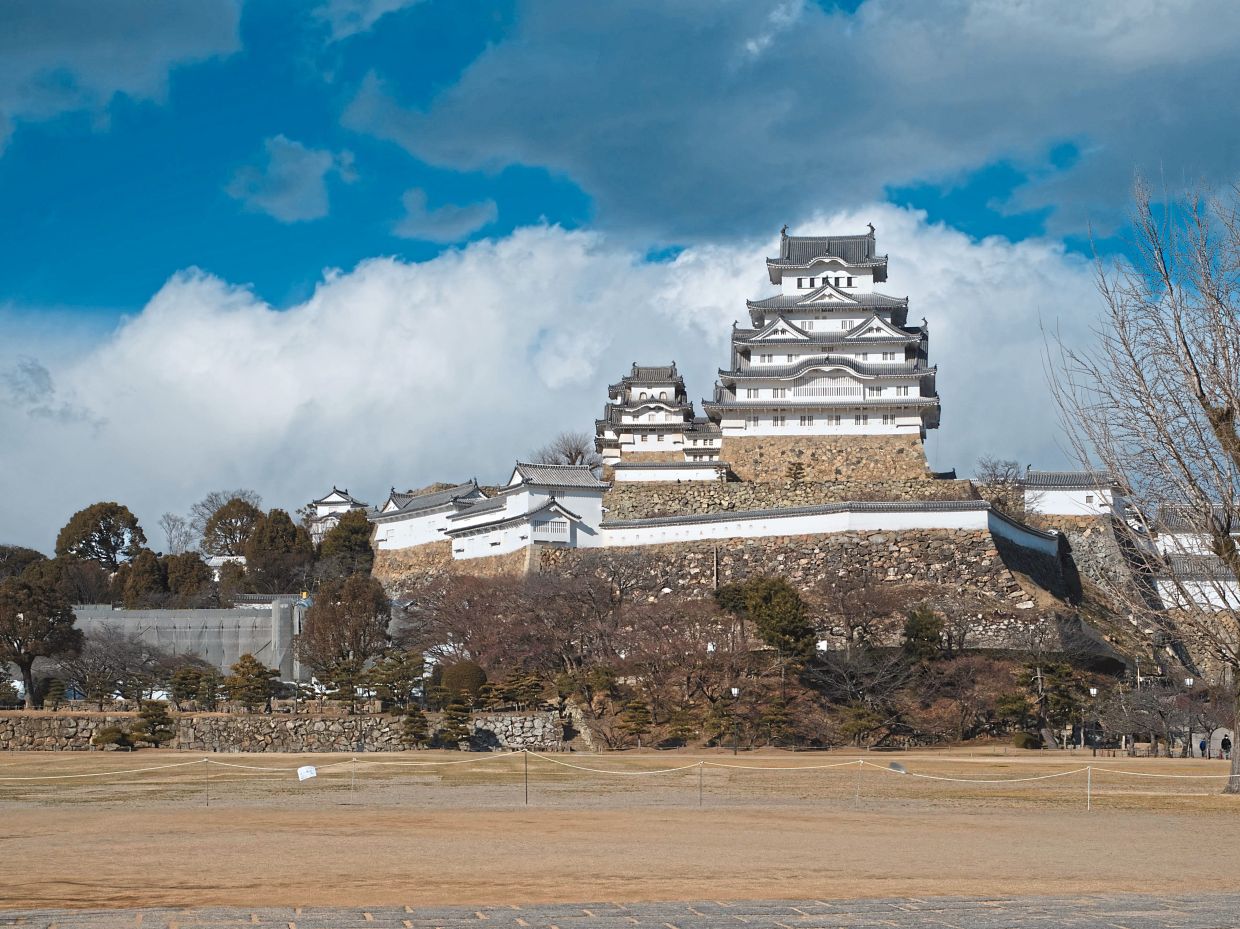 Himeji Castle in winter.