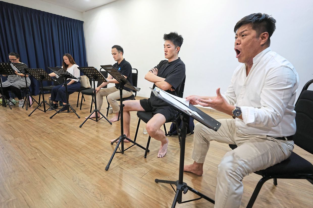 KL City Opera members preparing to stage Mozart’s wickedly funny 'Don Giovanni' at KLPac from Oct 23–26. Photo: The Star/Glenn Guan 