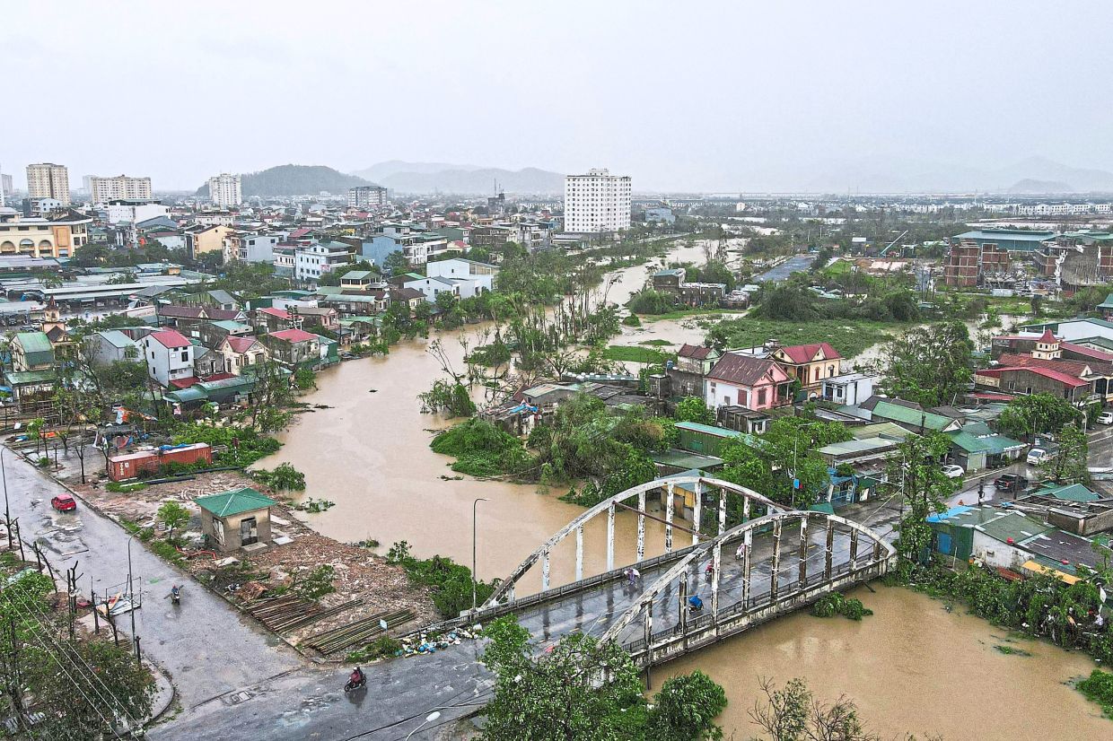 An aerial photo showing the state of Nghe An province. — AFP/Reuters/AP