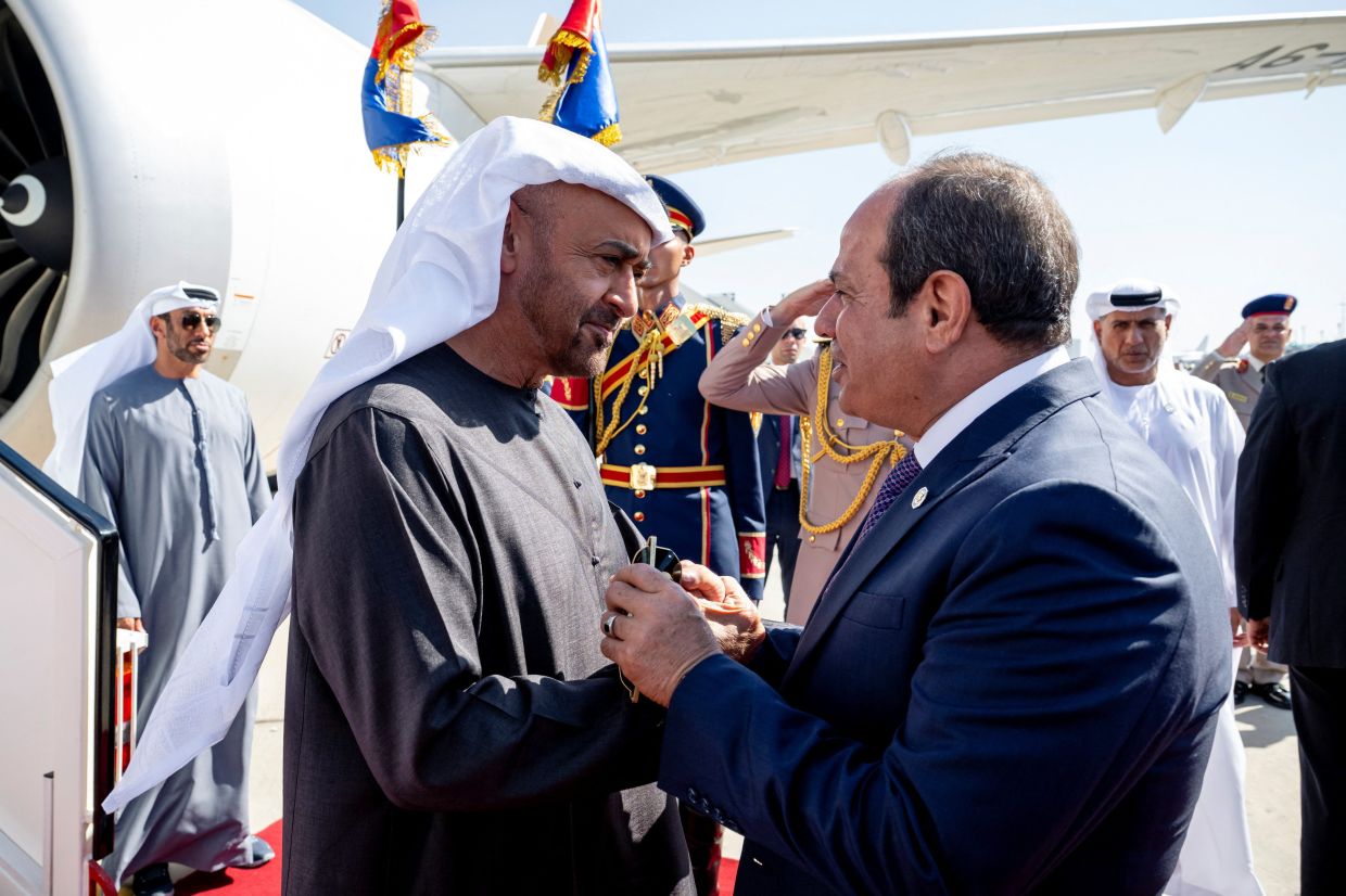 Egypt, UAE leaders discuss Gaza, voice support for Trump ceasefire plan