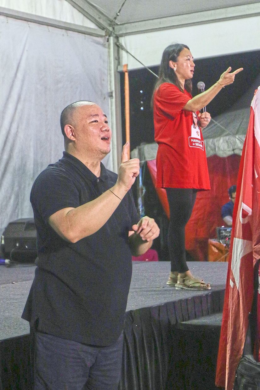 A file photo of Youth and Sports Minister Hannah Yeoh using the services of a sign language interpreter during a talk. Photo: Filepic