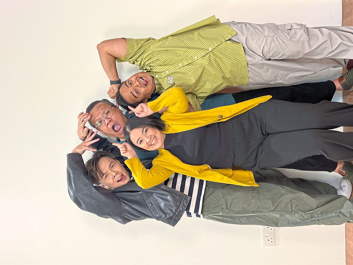 The theatre cast of 'Sisa-Sisa 2: The Forgotten' – (from right) Tan, Wong, Kathyn (front), and Zhafir – will perform in three short stories at DPAC, Petaling Jaya, from Oct 2-5. Photo: W Productions