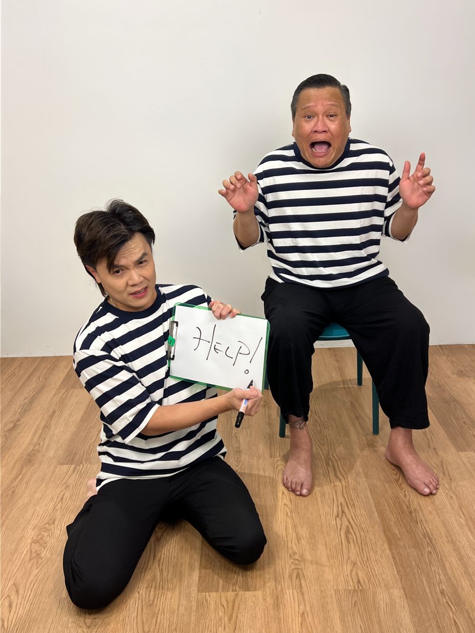 Roax Tan (left) and Douglas Wong, clad in familiar black-and-white striped tops, bring 'Joy After Silence' to a new audience. Photo: W Productions 