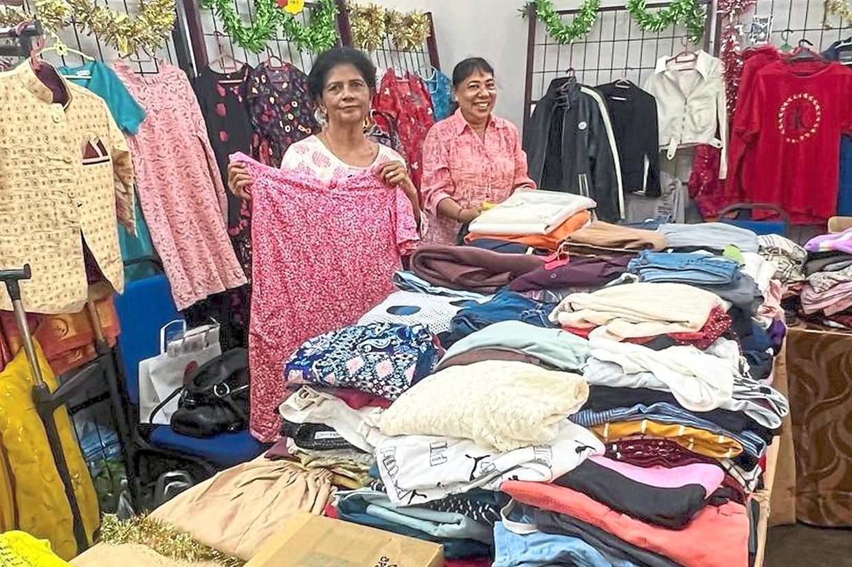The fundraising event at St Philip & St James’ Anglican Church in Sungai Petani saw a jumble sale.