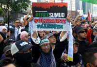 Duo nabbed after scuffle at pro-Palestine gathering outside US Embassy