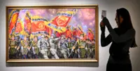 Kim, kimchi and machine guns: Russia exhibits North Korean art