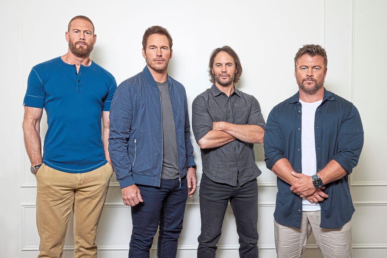 (From left) Hopper, Pratt, Kitsch and Hemsworth are the stars of The Terminal List: Dark Wolf. — AP