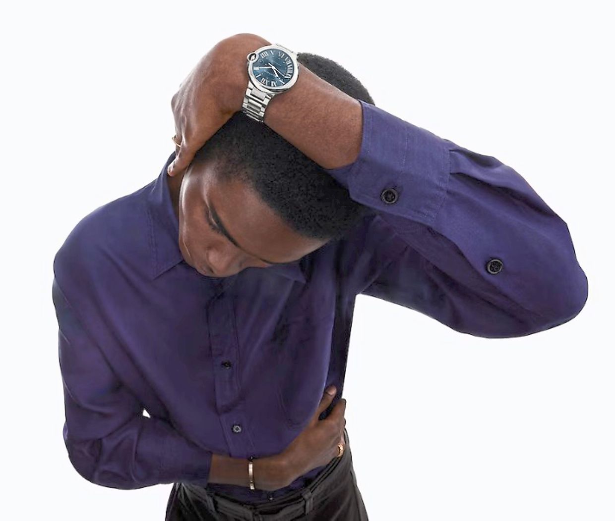 A model showing Ballon Bleu de Cartier.