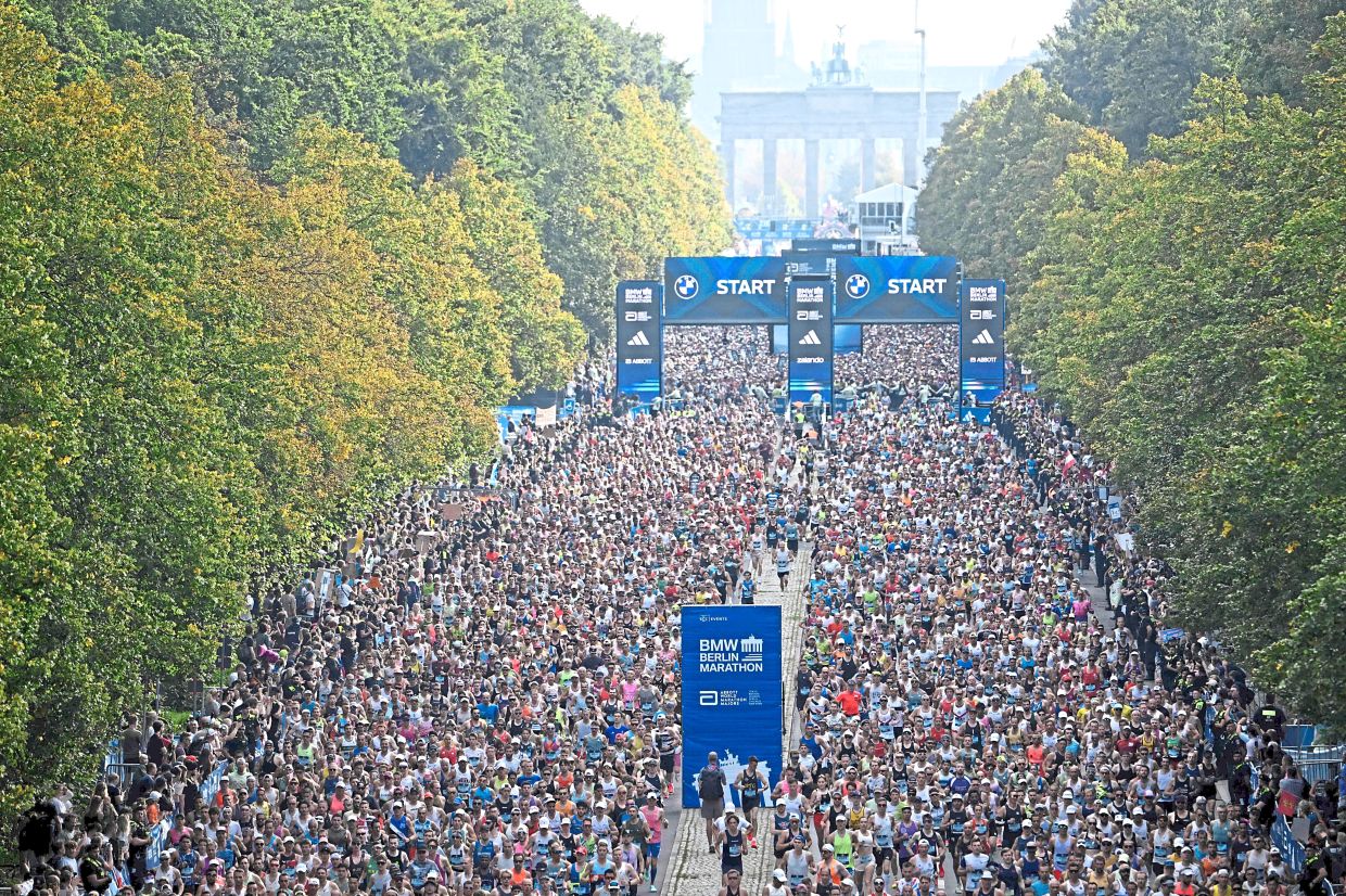 Thousands of participants of the 51st edition of the Berlin Marathon, which was held on Sept 21. — AFP