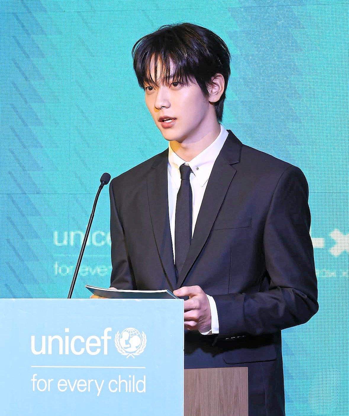We truly hope that this fund will reduce the stigma around mental health and ensure that all children around the world get the mental health support they need, TXT's Choi Soo-bin said. Photo: Instagram/Unicef