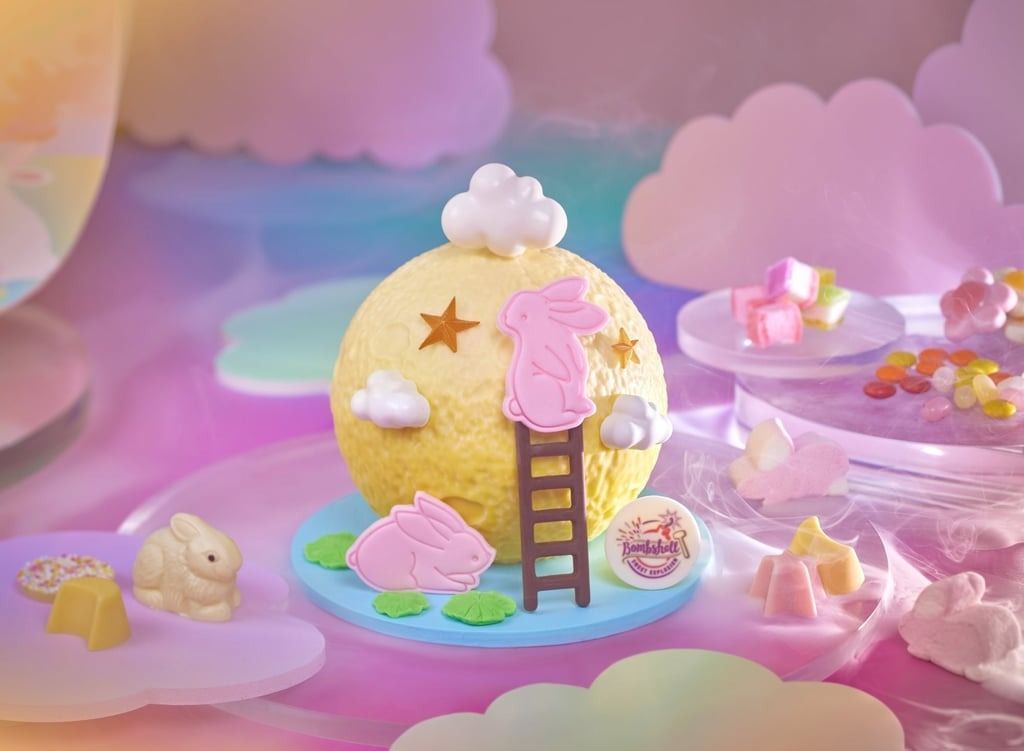 This Bombshell Lotus Luna Bomb cake has motifs that reference the rabbit on the moon. -- Photo: Bombshell / South China Morning Post
