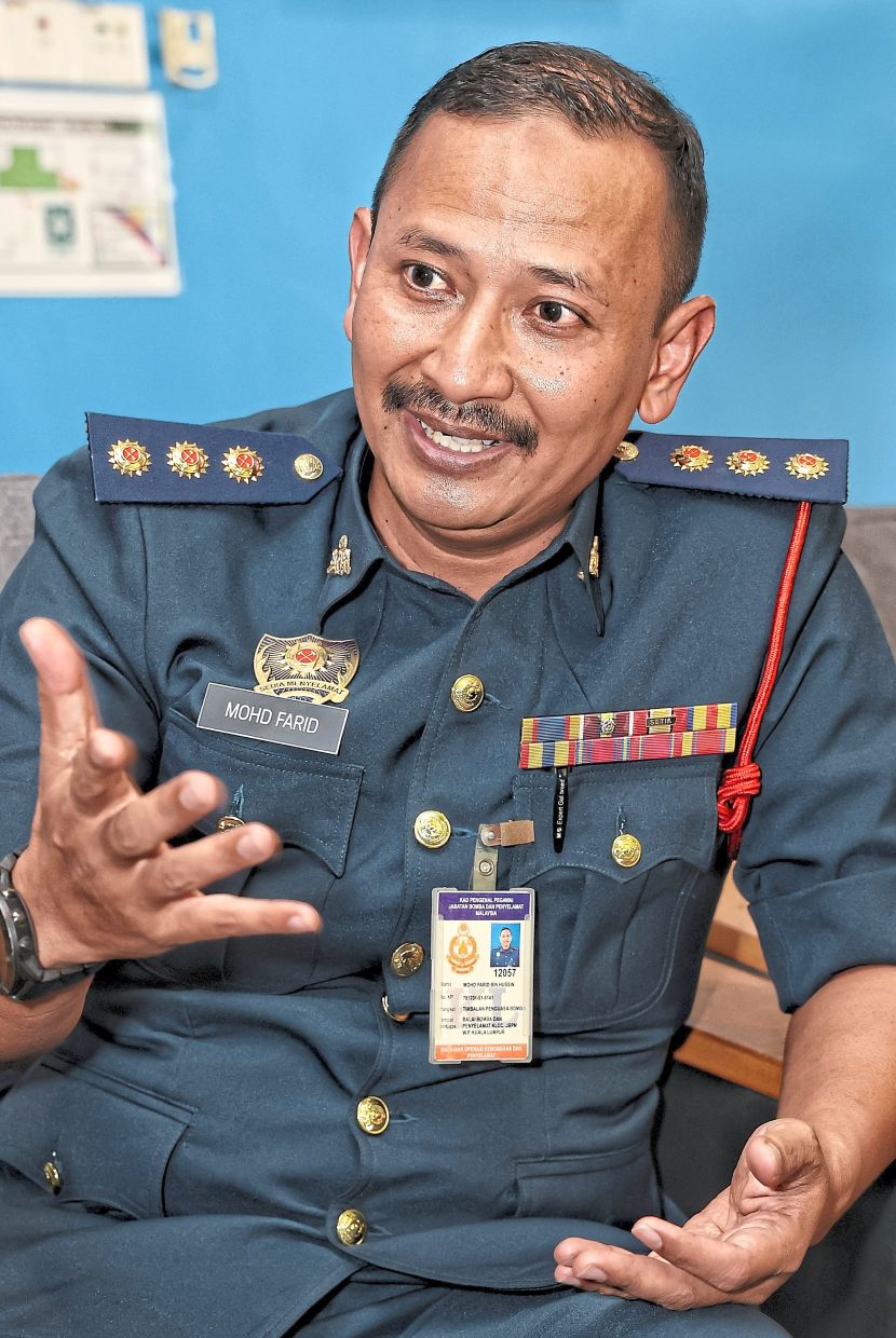 Mohd Farid says firefighters are constantly on call, sometimes working long hours past their initial shifts.