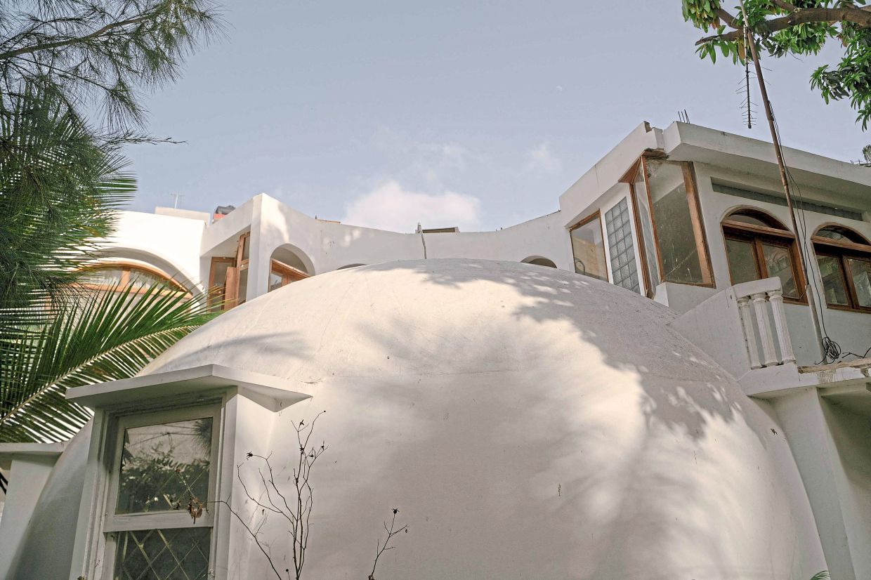 The ‘bubble house’ of Yansane is seen from the garden in Dakar. — CARMEN ABD ALI/AFP