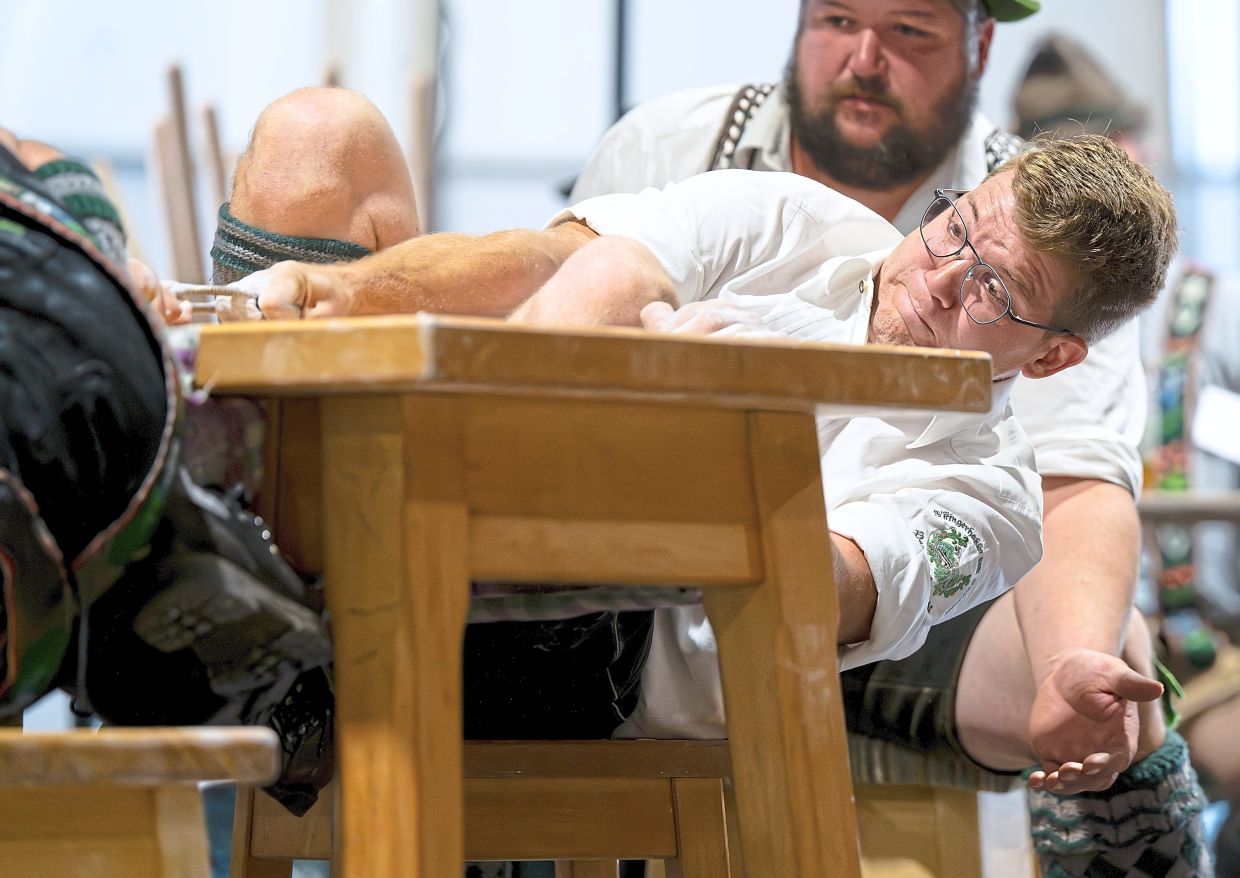 Sturm fighting for the title in Bavaria. Finger wrestling, a traditional sport that originated in the Alpine regions of Europe, is less common outside these Alpine regions.