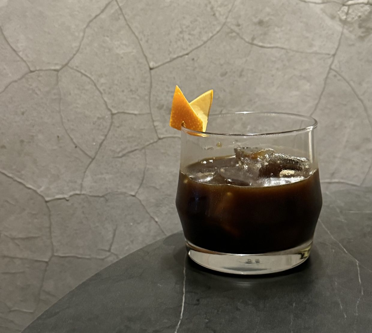 Espresso Old Fashioned is a zero-proof coffee cocktail.