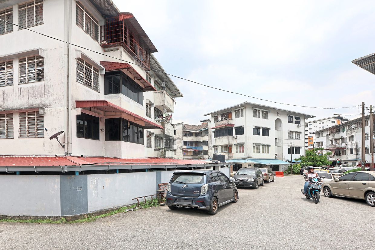 Some ground floor units in Jalan Camar 13, Taman Perling, have extensions built illegally.