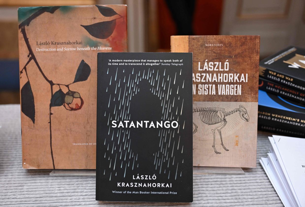 Krasznahorkai's first novel published in 1985, 'Satantango', which brought him to prominence in Hungary, remains his best-known work. Photo: AFP