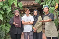 Hearty dishes at plant nursery cafe in Sg Pelek