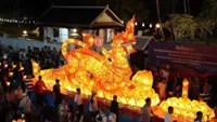 Lighted boat festivals glow across Laos, with Luang Prabang shining brightest