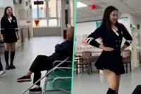 Chinese nursing home criticised for using ‘suggestive dancer’ to encourage medication