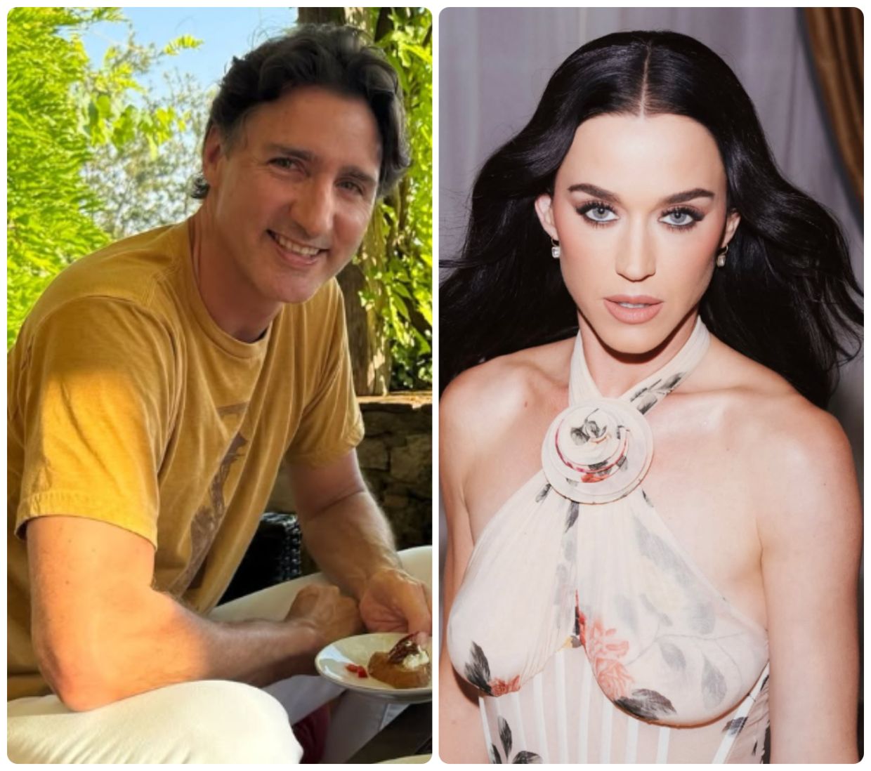Der ehemalige kanadische Premierminister Trudeau und Popstar Katy Perry ...