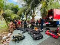 Control post set up to coordinate SAR ops after car plunges into river near Muar