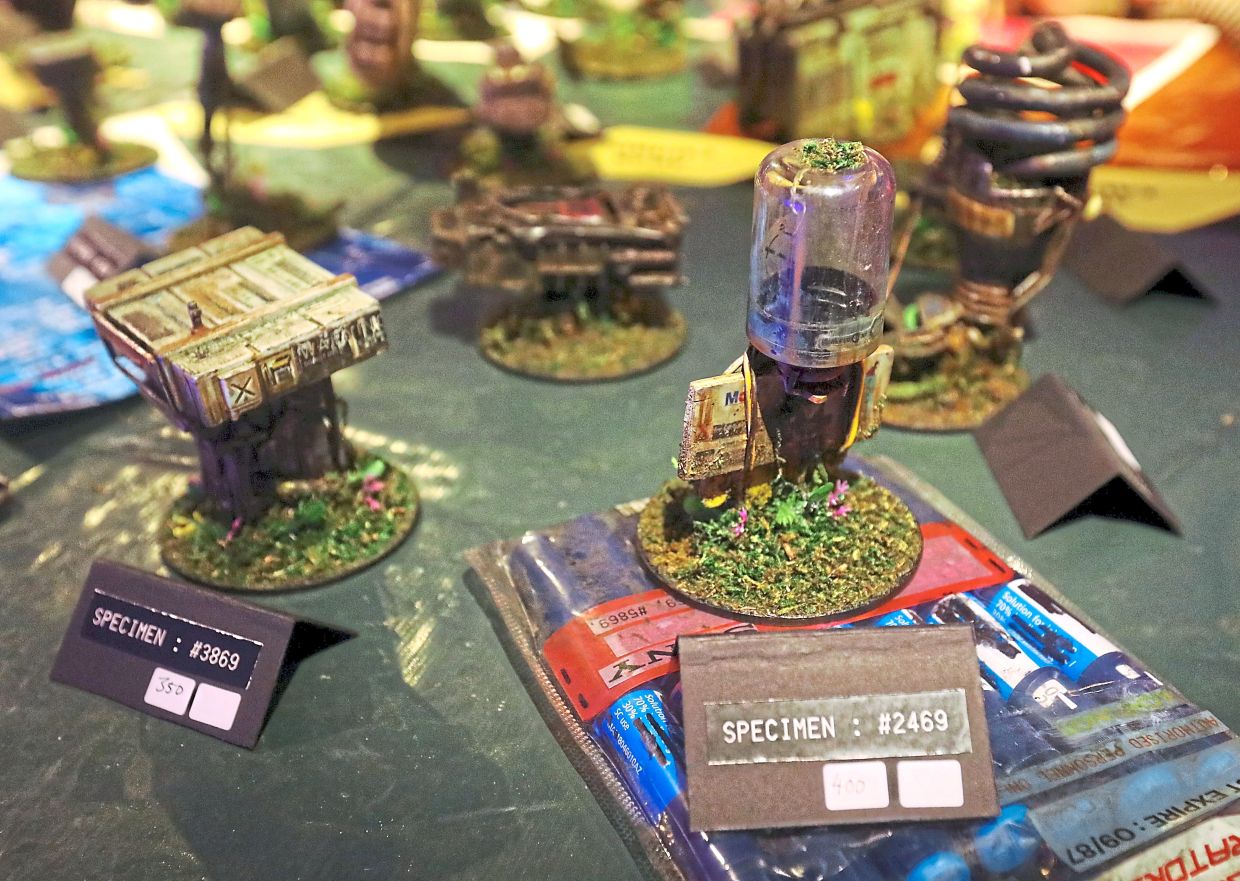 A close-up detail of Jayasuria’s handmade artworks at the exhibition. Photo: The Star/Azlina Abdullah