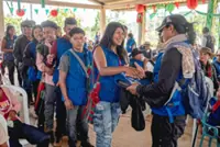 ‘They carry guns, we carry staffs’