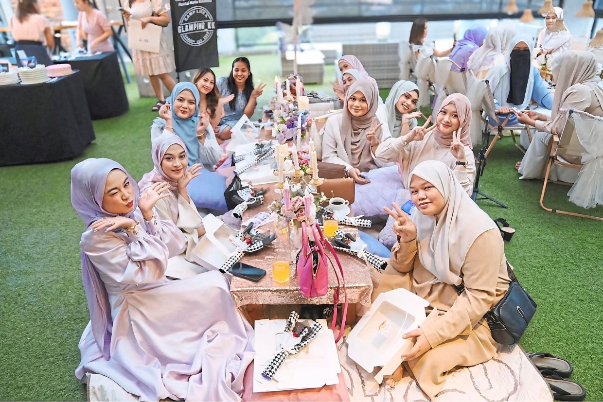 Cake lovers enjoying their sweet treats.