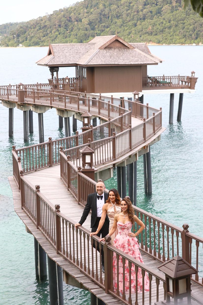 The singers in the magical setting of Pangkor Laut Resort. Photo: Handout