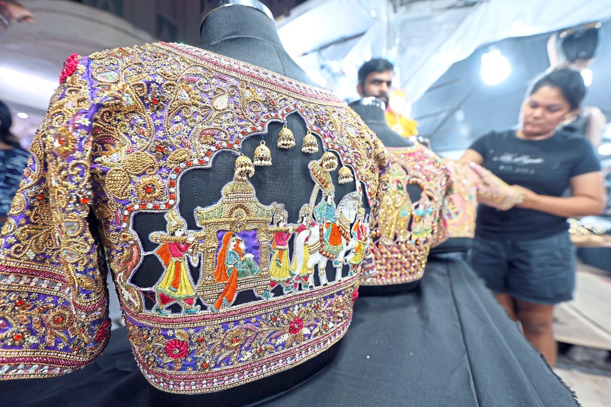 Traders at the Deepavali bazaar at Jalan Ungku Puan in Johor Baru offer everything from intricately crafted tops and sarees, to footware, snacks and accessories.
