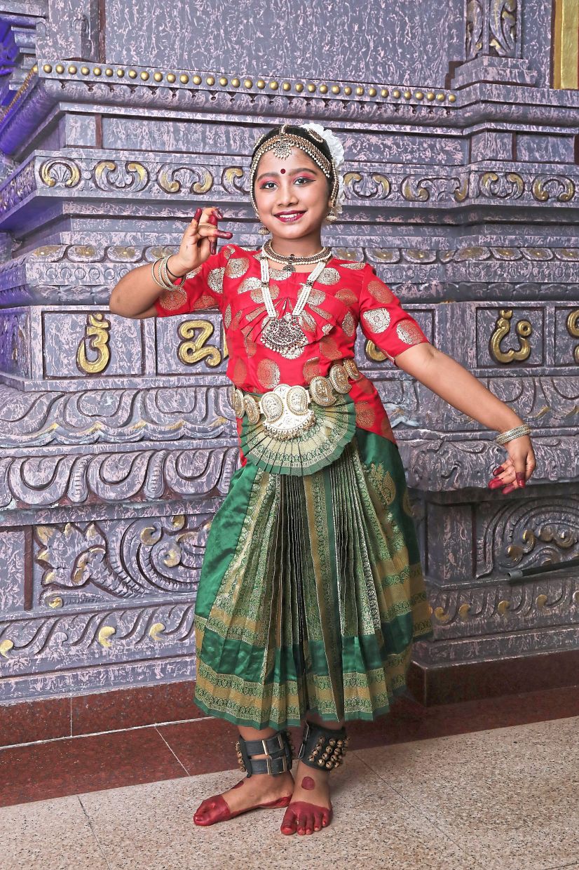 Hamsini says dressing up in colourful costumes and jewellery makes her feel like a princess. 