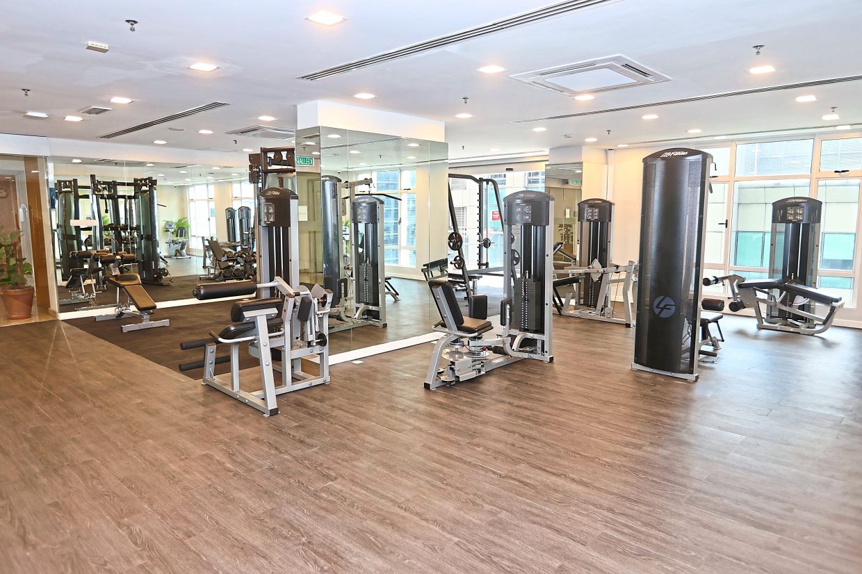 The gym at Cormar Suites is fully refurbished for guests’ comfort.