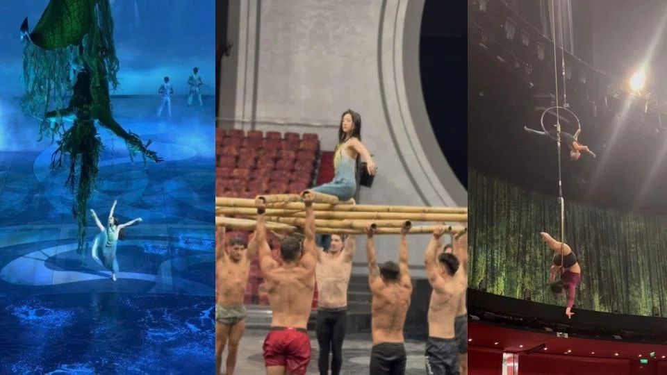 Lau works as an aerialist and an understudy for the role of Princess Aani in Macau’s House of Dancing Water show. - Photo courtesy of Lau via The Straits Times/Asia News Network