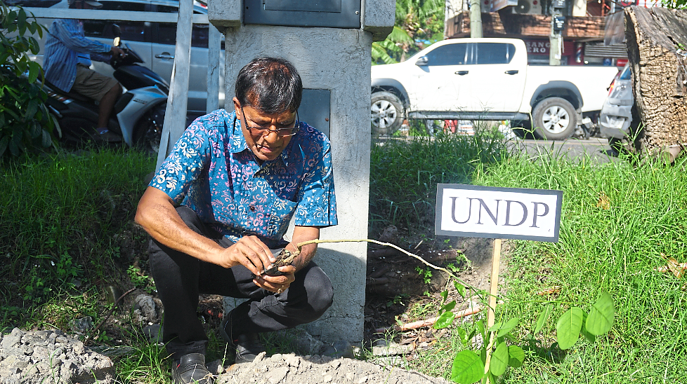 Selva during a tree planting initiative in Negros Island, the Philippines, earlier this year. 