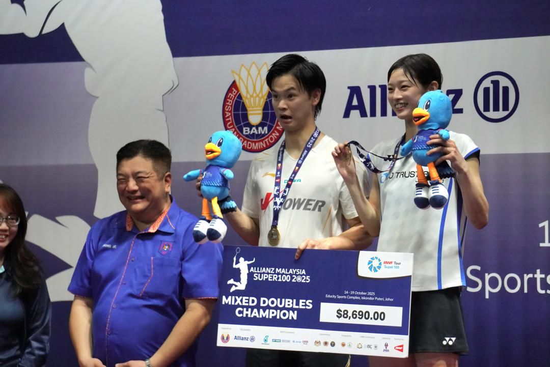 Mixed doubles pair Yuta Watanabe-Maya Taguchi of Japan. - Pix by CHOW HOW BAN