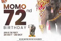 Yangon Zoo celebrates Momo the elephant's 72nd birthday