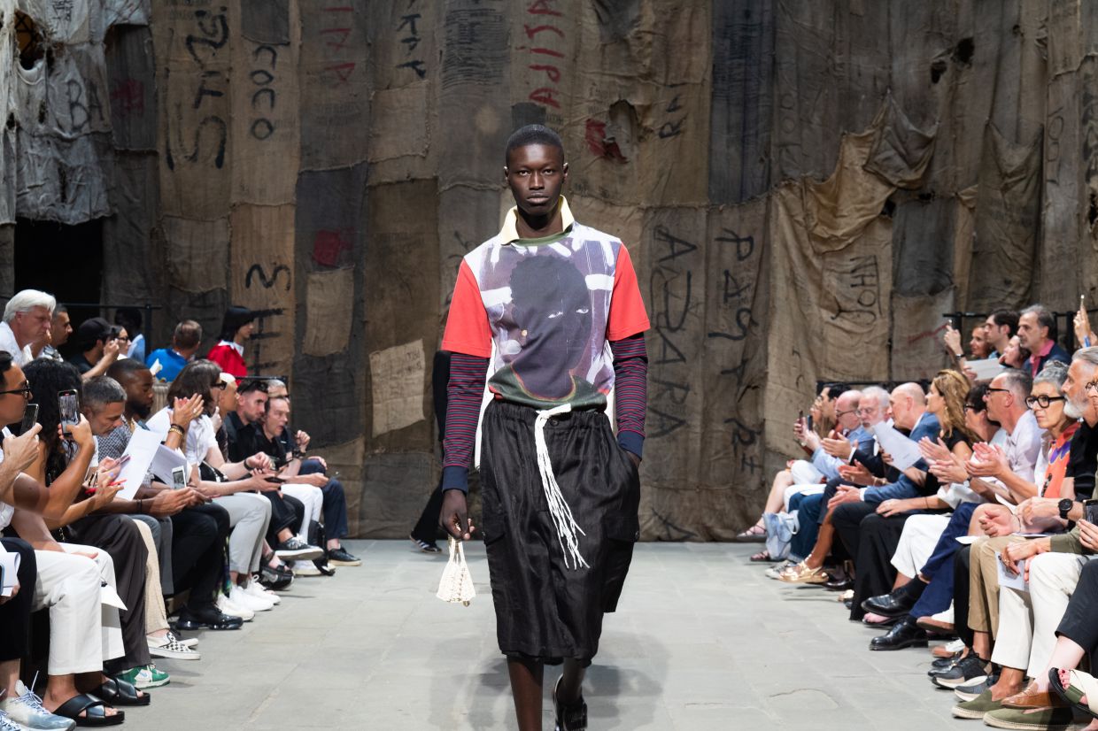 A model presents by Grace Wales Bonner in June 14. Her namesake label was founded in 2014. Photo: The New York Times