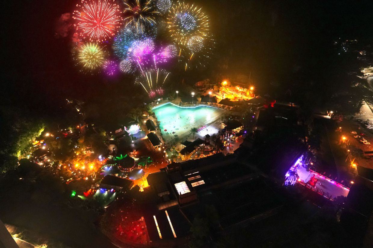 The celebratory fireworks at Sunway Lost World Of Tambun, a good example of Malaysia’s many living heritage through music, art and community festivities.