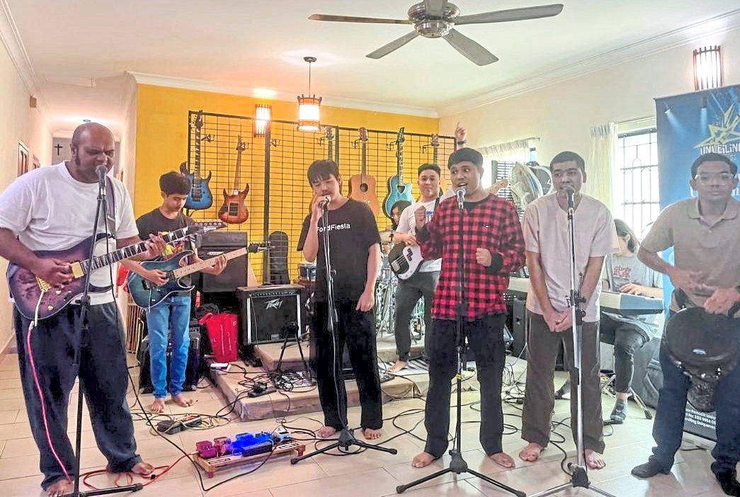 Musicians of different abilities rehearse for the upcoming concert.