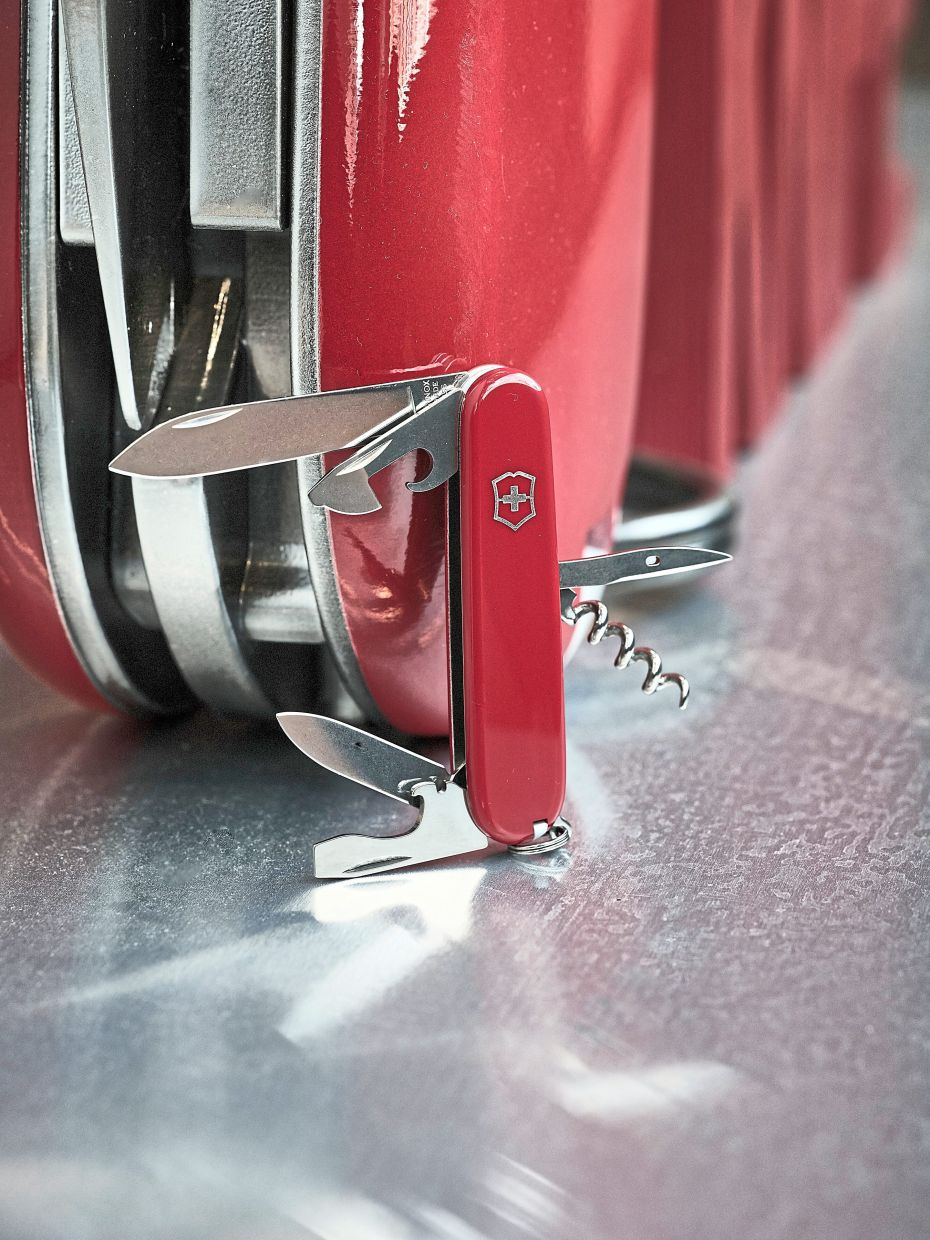 A Swiss Army knife at a store in Brunnen, Switzerland. Trump’s 39% tariff on Switzerland has forced some companies to consider whether they could produce in the United States while still retaining their Swiss identity. — Lea Meienberg/The New York Times