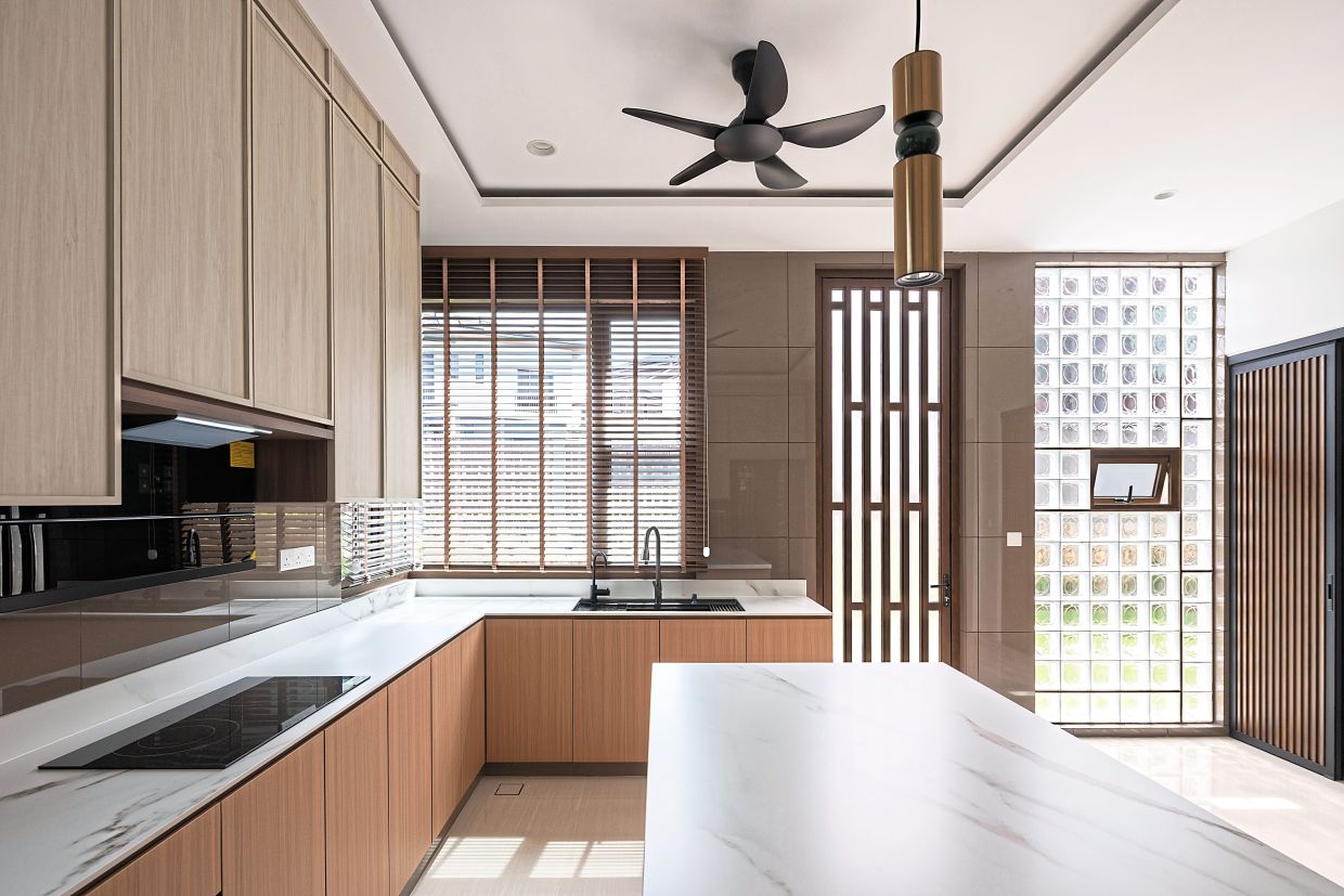 The home’s spacious new kitchen.